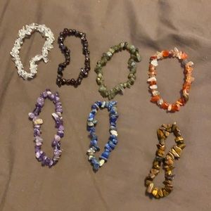 Set of 7 crystal bracelets